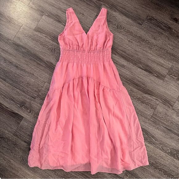 Vince Smocked Midi Dress - Picture 1 of 6